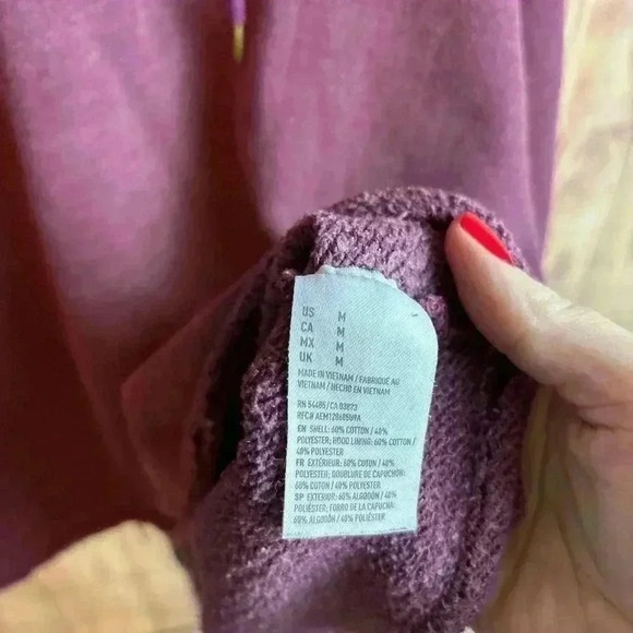 American Eagle Outfitters AE Boxy Washed Out Maroon Hoodie size M - Picture 5 of 10